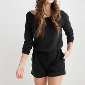 Aerie Fleece Long Sleeve Romper